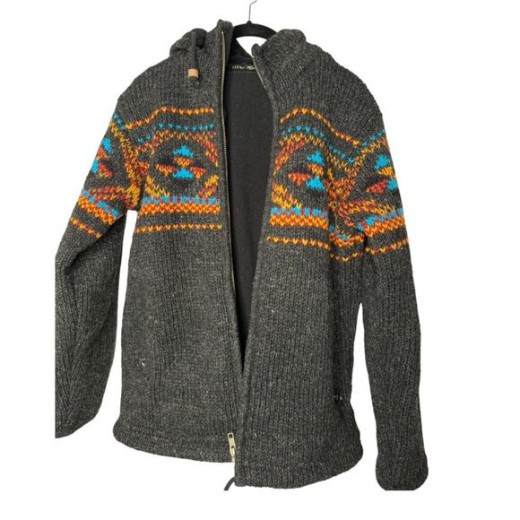 Karmic Chameleon Wool Jacket Women’s Small Knit Fleece - Picture 3 of 8